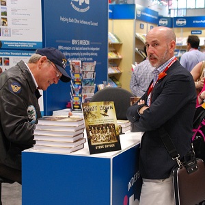 IBPA member Steve Snyder, speaker and author of SHOT DOWN, signed copies of his book in IBPA's Cooperative Booth at BookExpo/BookCon